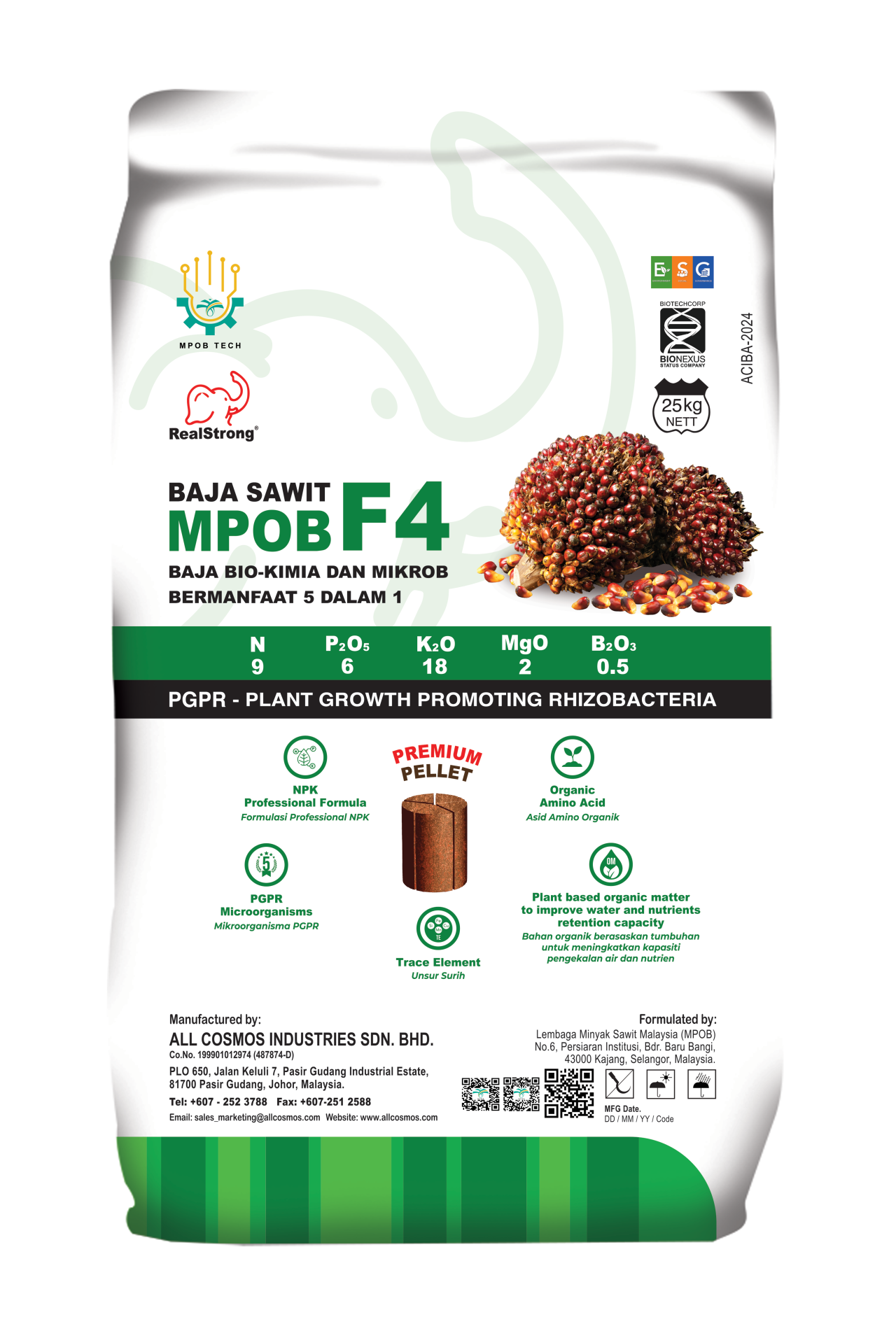 MPOB F4 Bio-chemical Fertilizer