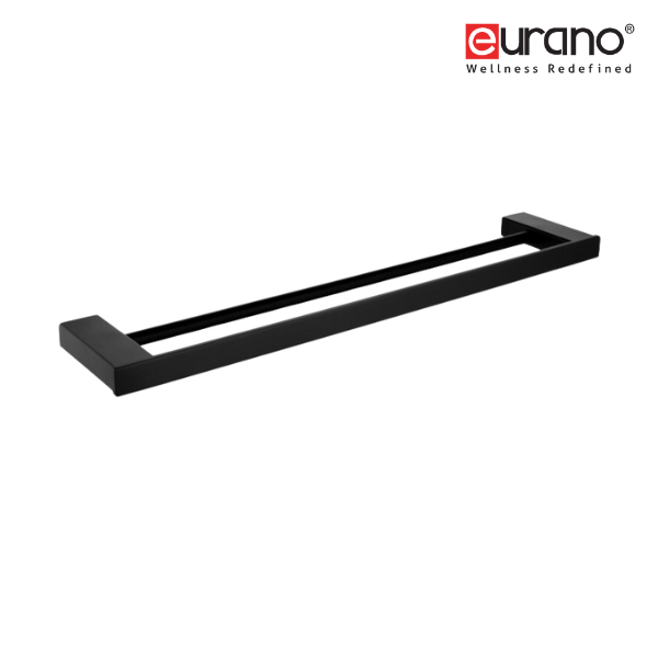 Double Towel Bar- Matt Black