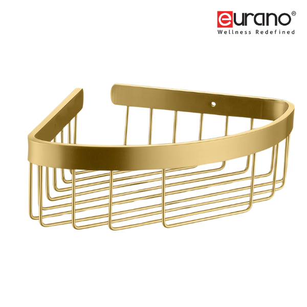 Corner Basket Tray - Matt Gold