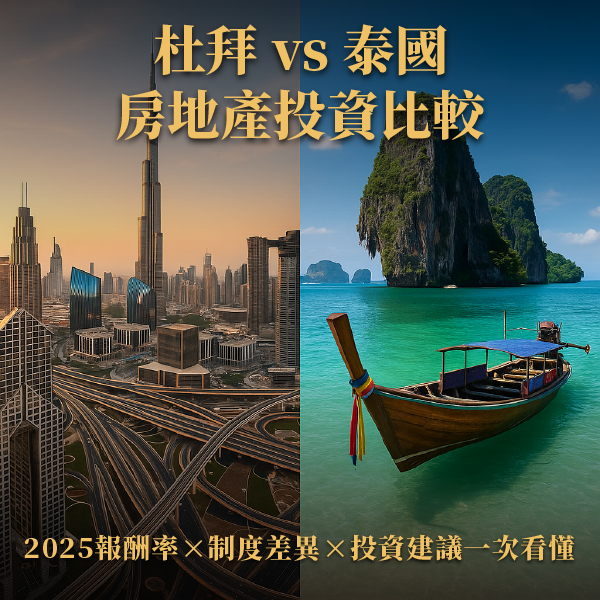 杜拜 vs 泰國房地產投資比較｜2025報酬率×制度差異×投資建議一次看懂