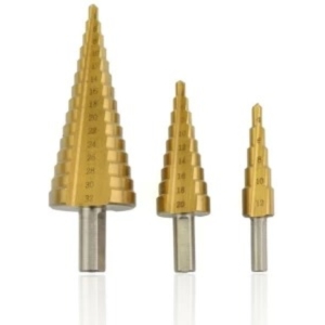 4-12MM / 4-20MM / 4-32MM HSS TITANIUM STEP DRILL BIT 高速钢钛阶梯钻头