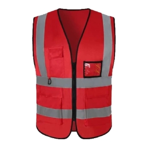 SAFEYT VEST WITH POCKET (FLUORECENT RED)