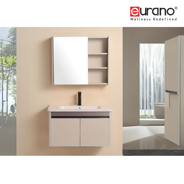 Stainless Steel Bathroom Cabinet Basin Set (Ivory)