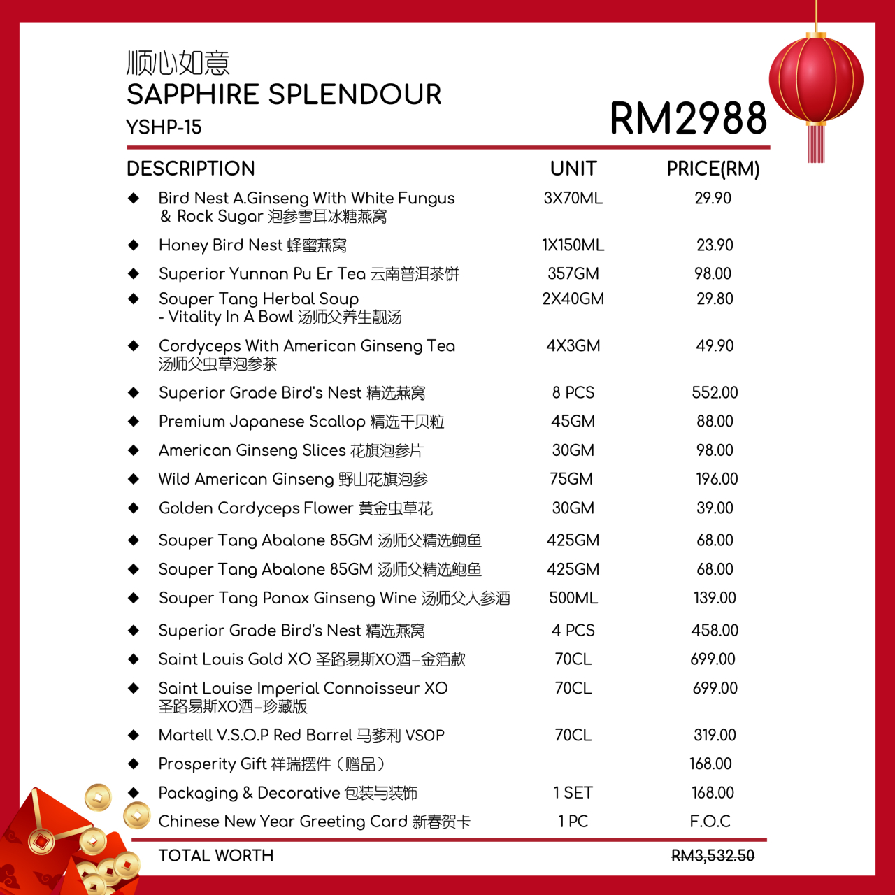 YSHP-15 SAPPHIRE SPENDOUR