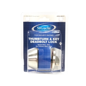 ST.GUCHI SINGLE DEAD BOLT (SS) ST.GUCHI 白钢单边锁匙开门插