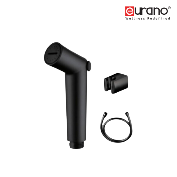 Rinsing Spray Set (ABS Black Spray + ABS Black Hook + 1.2m Flexible Hose (Black))